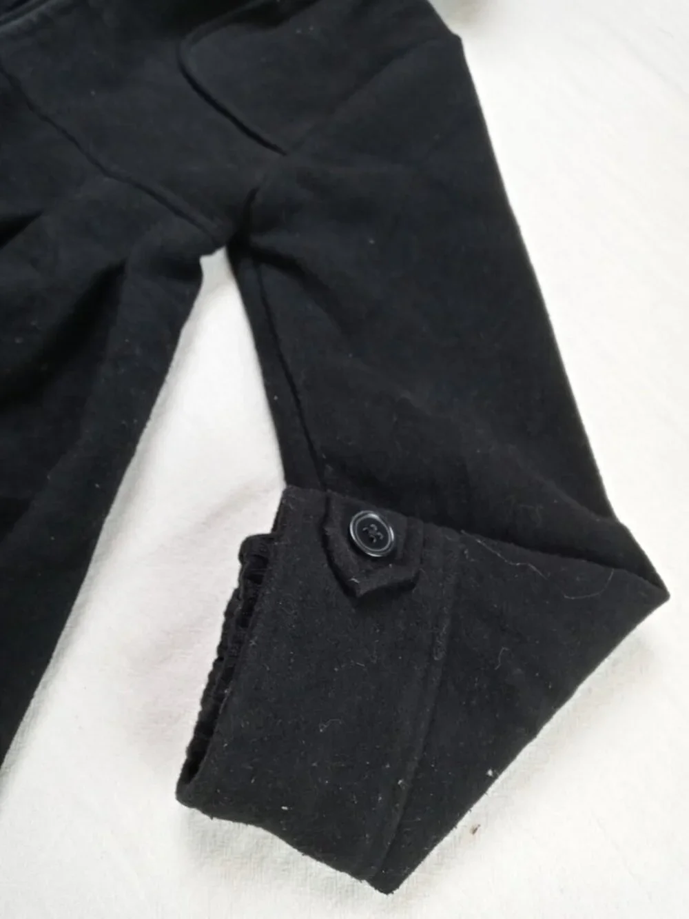 Cherokee Girls Zippers Front Trench Coat Mid-Length Black hooded Sz: 6/6x